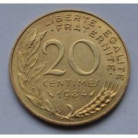 Франция, 20 сантимов 1984 г.