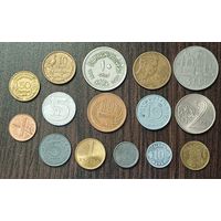 15 ОЛИЧНЫЪ МОНЕТ БЕЗ РФ , СССР И УКРАИНЫ  БЕЗ ПОВТОРОВ  С РУБЛЯ
