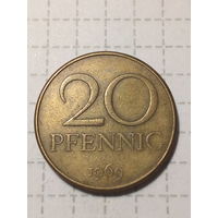 20 пфеннигов ГДР 1969 год