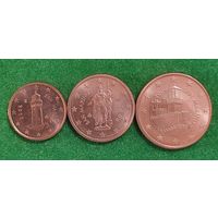 1 + 2 + 5 евроцентов, Сан-Марино 2006 UNC