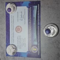 Монетовидный жетон из серии солнечная система, польский вариант серебро нептун