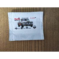 Вкладыш Turbo Rally 74 наклейки фантики авто auto турбо Турбо Ралли