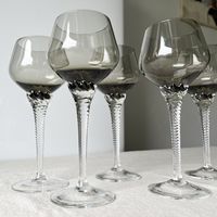 Бокалы Чехословакия цветное стекло винтаж 18см