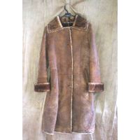 Дублёнка женская Bulli Leather (коричневый цвет). Р-р 42-44 (S). Материал: натуральная кожа и мех.