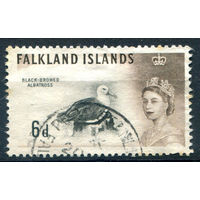 Британские колонии - Фолклендские острова - 1960г. - птицы, 6 p - 1 марка - гашёная [Mi 130]. #3-WB-98-B-2
