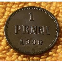 1 penni 1900 года.