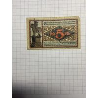 Нотгельд 5 пфеннигов 1921 год. -2112