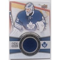 Хоккейная карточка НХЛ джерси Jonathan Bernier (Торонто)