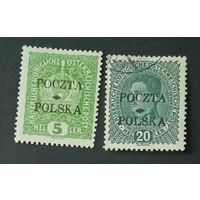 Польша 1919 надпечатки редкие