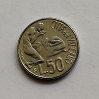 Ватикан 50 лир 1991 г.