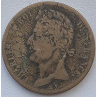 Французские колонии 5 сантимов 1827 г.