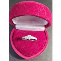 Красивое кольцо серебро 925, лот#16, С РУБЛЯ! МНОГО ЛОТОВ С РУБЛЯ БЕЗ МЦ!