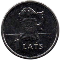 Латвийская Республика. Латвия /ІІ Республика/. 1 лат 2011. Пивная кружка.
