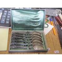 Набор советских серебряных чайных ложек(14 см) 875 пробы.