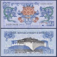 Бутан, 1 нгултрум 2013 г, P-27b (IO, крепость-монастырь Симток-дзонг), UNC