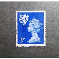 Марка Великобритания ( Шотландия ) 1971 год Королева