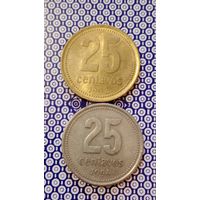Аргентина 25 сентаво1992,1994 лот 2 штуки