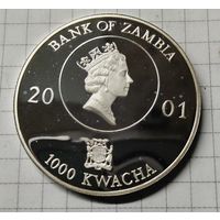 Замбия 1000 квача 2001г Леди Диана