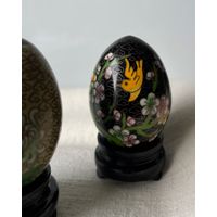 Статуэтка Яйцо Клуазоне клуазонне Перегородчатая эмаль с подставкой 6,5 х 4,5см