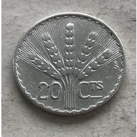 Уругвай 20 сентесимо 1942 - серебро