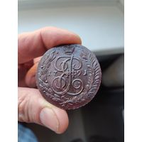 5 копеек 1791 АМ. Екатерина-2. UNC.
