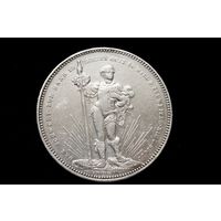 5 франков 1879 г, Швейцария. "Стрелковый фестиваль в Базеле". Редкая!