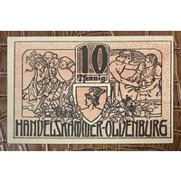 Нотгельд 10 пфеннигов 1918 год. Ольденбург. Веймарская республика