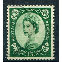 Великобритания - 1955/57г. - королева Елизавета II, 1 3 Sh P - 1 марка - чистая, без клея [Mi 297]. #3-GB-101-A-1