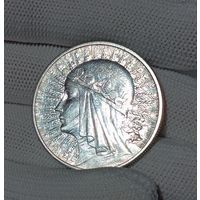 10 злотых Ядвига 1932г.Отличные.