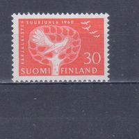 [1284] Финляндия 1960. Фауна.Природа.Птицы.Кукушка. Одиночный выпуск. MNH