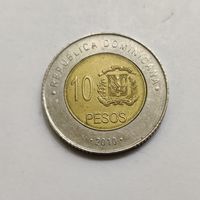 Доминикана 10 песо 2010 г.