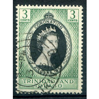 Британские колонии - Тринидад и Тобаго - 1953г. - коронация королевы Елизаветы II - 1 марка - полная серия, гашёная [Mi 167]. #2-Bc-66-A-1