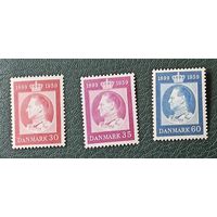 Дания** 1959 король Фредерик IX полная серия без наклеек и их следов