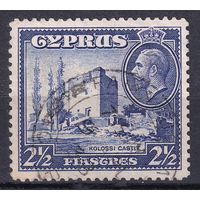 262.BrK. Великобритания. Колонии. Кипр. Георг V. Местные мотивы. 1934 г. 2 1/2Pia. Mi.#123.