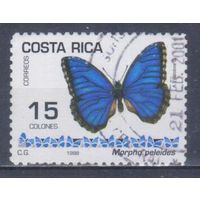 [668] Коста Рика 1998. Фауна.Бабочка.15к. Гашеная марка.