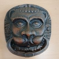 Барельеф (дверной молоток) Лев, металл. СССР