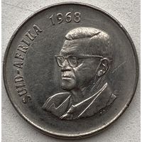 ЮАР 50 центов 1968 г. Окончание президентства Чарльза Сварта. SUID AFRIKA