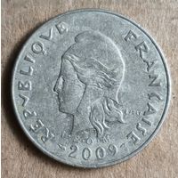 Французская Полинезия 20 франков, 2009 г., KM# 9a