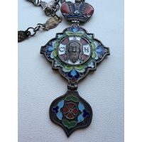 Панагия. Спас Нерукотворный. Серебро 84 пр. клеймо мастера. Россия. Начало 20 века