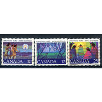 Канада - 1977г. - Рождество - 3 марки - полная серия, гашёные [Mi 669-671]. #3-WB-86-A-2