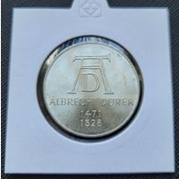 5 марок 1971 Германия 500 лет со дня рождения Альбрехта Дюрера! Серебро 11.2 грамма 625 пробы 0,225 унции! Штемпель! ВОЗМОЖЕН ОБМЕН!