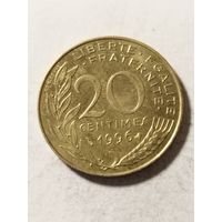 Франция 20 сантим 1996