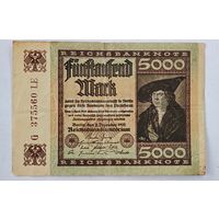 1922 год Германия 5000 марок