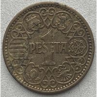 Испания 1 песета 1944 г.