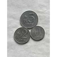 Литва 3 монеты