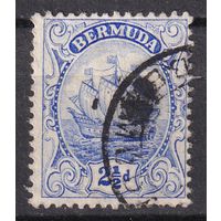 126.BrKCI. Великобритания. Колонии. Бермудские острова. Стандарт. Парусник Sea Venture. 1912 г. 1P. Mi.#38.