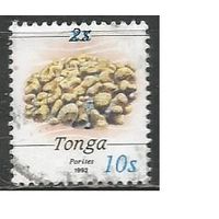 Тонга. Морской коралл. Надпечатка нового номинала на #1136. 1993г. Mi#1271.