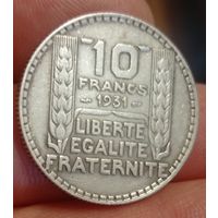 10 франков 1931 серебро