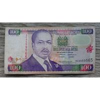 Werty71  КЕНИЯ 100 ШИЛЛИНГОВ 1996 банкнота