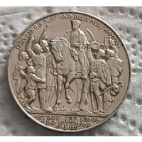 Пруссия 2 марки "толпа" 1913 100 летие победы под Лейпцигом со штемпельным блеском